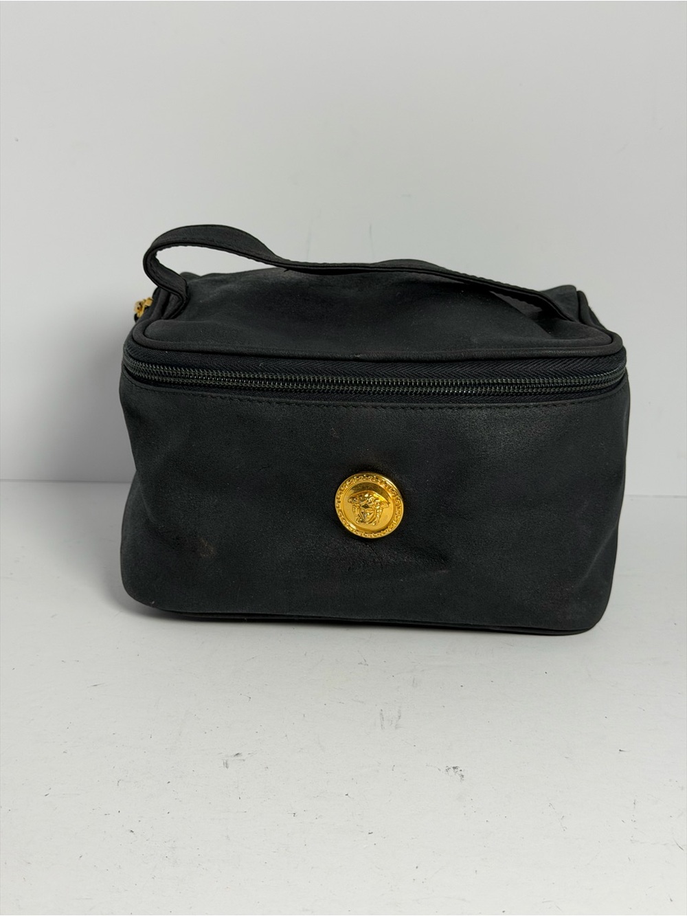 Gianni Versace Vintage Cosmetic Leather Bag